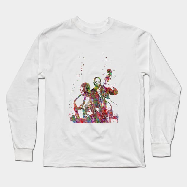 Jazz musician, Long Sleeve T-Shirt by RosaliArt